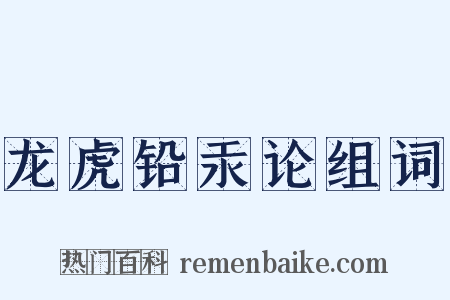 龙虎铅汞论组词是什么意思的图片
